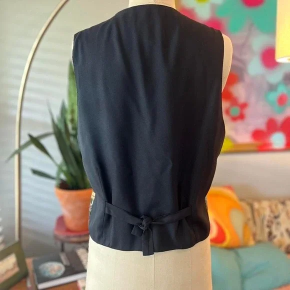 Black and multi-coloured vintage Atlantic Connection vest - western vibe - S - Picture 2 of 6